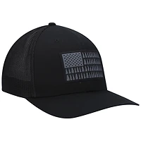 Men's Columbia Black Mesh Tree Flag Flex Hat