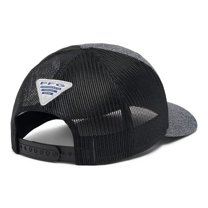 Casquette réglable Columbia Heather Black PFG Trucker pour hommes