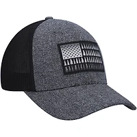 Casquette flexible Columbia Heathered Charcoal/Black Tree Flag pour hommes