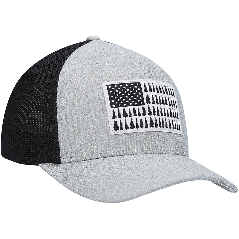 Men's Columbia Heathered Gray Tree Flag Flex Hat