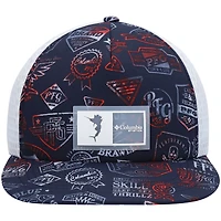 Casquette Columbia Navy Logo PFG Floating Snapback pour homme