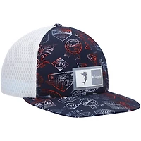 Casquette Columbia Navy Logo PFG Floating Snapback pour homme