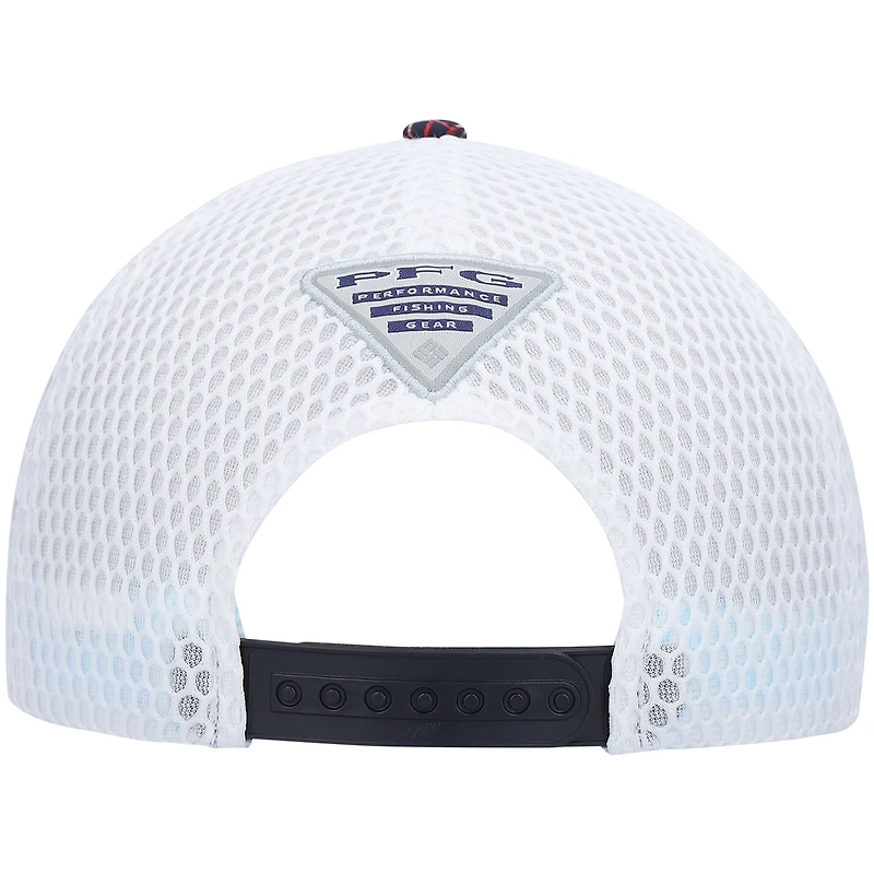 Casquette Columbia Navy Logo PFG Floating Snapback pour homme