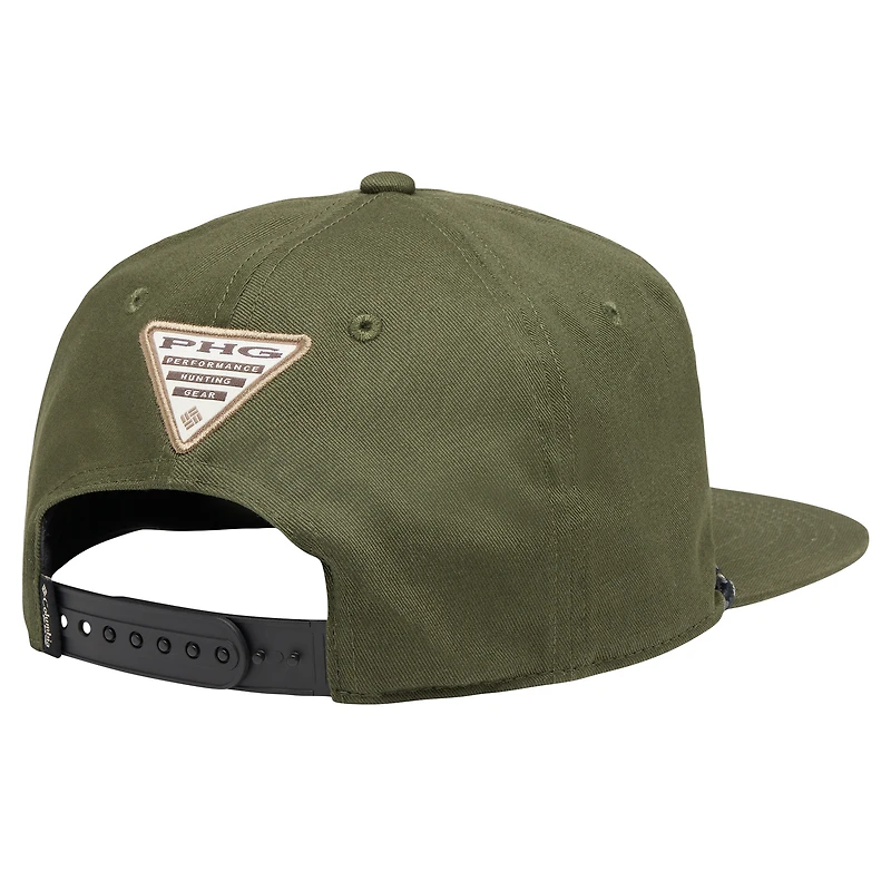 Casquette à visière plate Columbia Olive PHG Terminal Shot pour homme