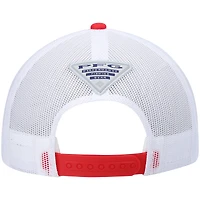 Casquette Snapback de camionneur en maille avec drapeau de poisson rouge Columbia PFG pour hommes