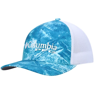Casquette Columbia PFG Turquoise Mesh Back Flex pour hommes