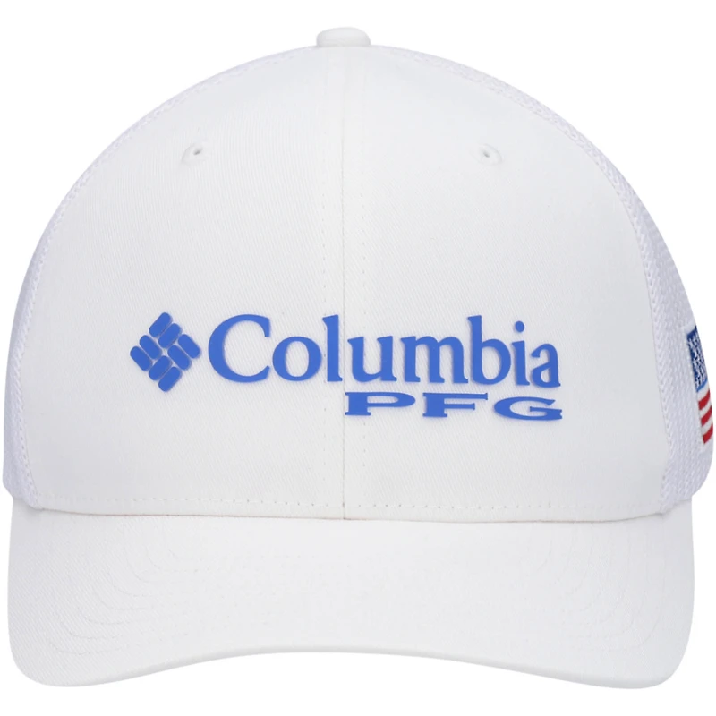 Casquette Columbia blanche PFG Mesh Flex pour hommes