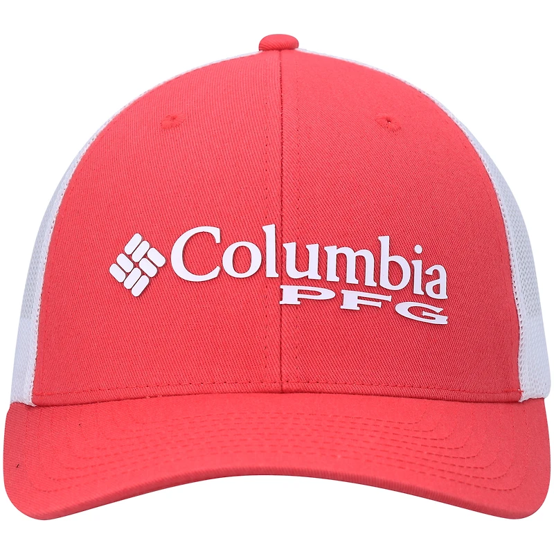Women's Columbia Red PFG Trucker Snapback Hat