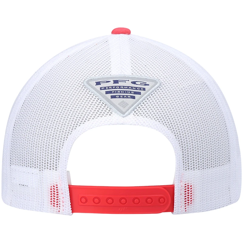 Women's Columbia Red PFG Trucker Snapback Hat