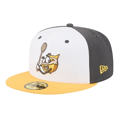 Men's New Era White Columbia Fireflies Theme Nights 59FIFTY Fitted Hat