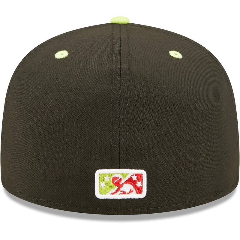 Casquette ajustée 59FIFTY Chicharrones De Columbia Copa La Diversion New Era pour homme, noir/vert