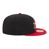 Casquette ajustée New Era 59FIFTY pour homme, noire et rouge, Columbia Fireflies Minor League Theme Nights