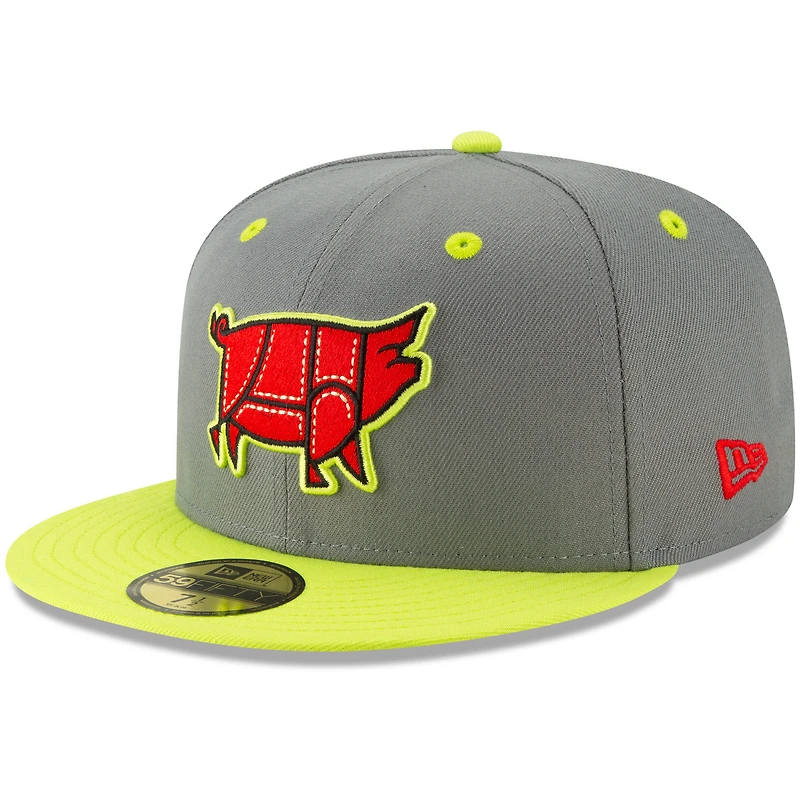 Casquette ajustée 59FIFTY Columbia Chicharrones Copa de la Diversion New Era pour homme, gris/vert