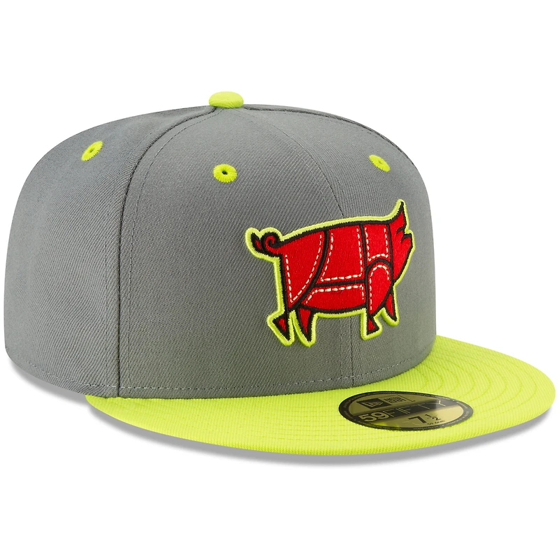 Casquette ajustée 59FIFTY Columbia Chicharrones Copa de la Diversion New Era pour homme, gris/vert