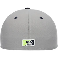 Men's New Era Gray Columbia Fireflies Authentic Collection Team Alternate 59FIFTY Fitted Hat