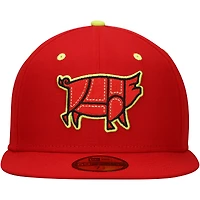 Casquette ajustée New Era Chicharrones de Columbia Copa la Diversión 59FIFTY rouge pour homme