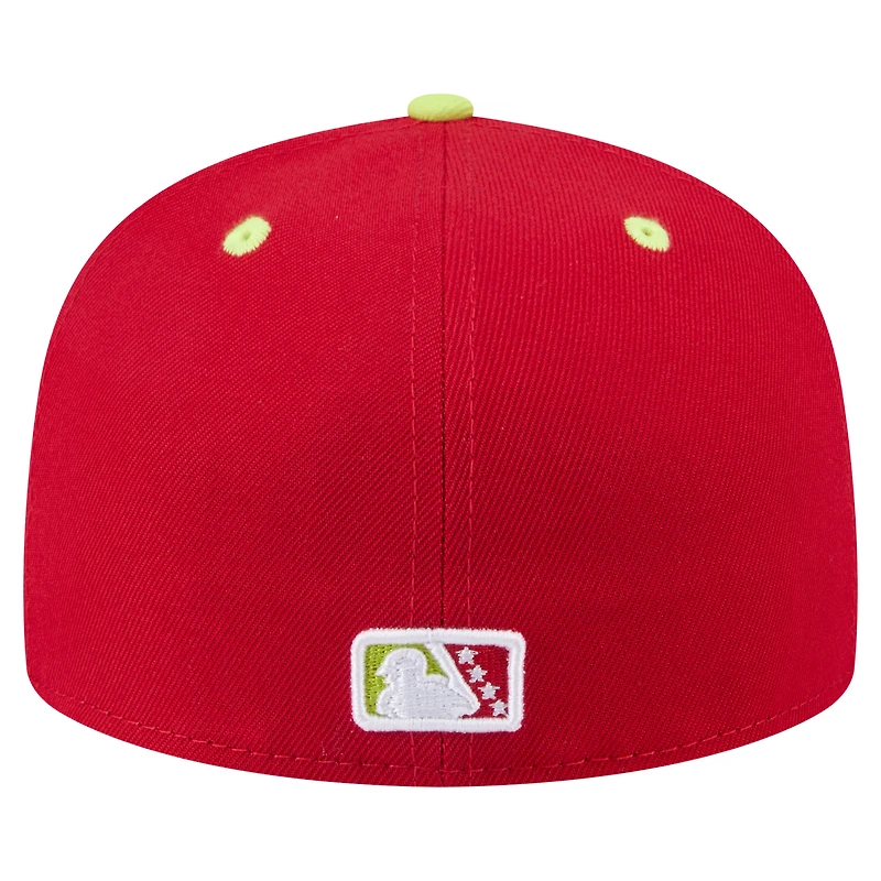 Men's New Era Red Columbia Fireflies Copa de la Diversión 59FIFTY Fitted Hat
