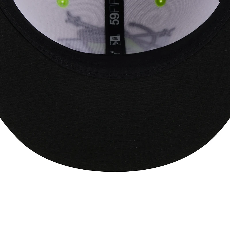 Men's New Era White Columbia Fireflies Authentic Collection Alternate Logo 59FIFTY Fitted Hat