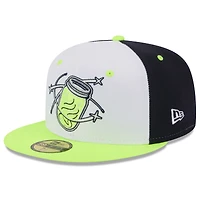 Casquette ajustée 59FIFTY avec logo alternatif Columbia Fireflies New Era pour homme, blanche