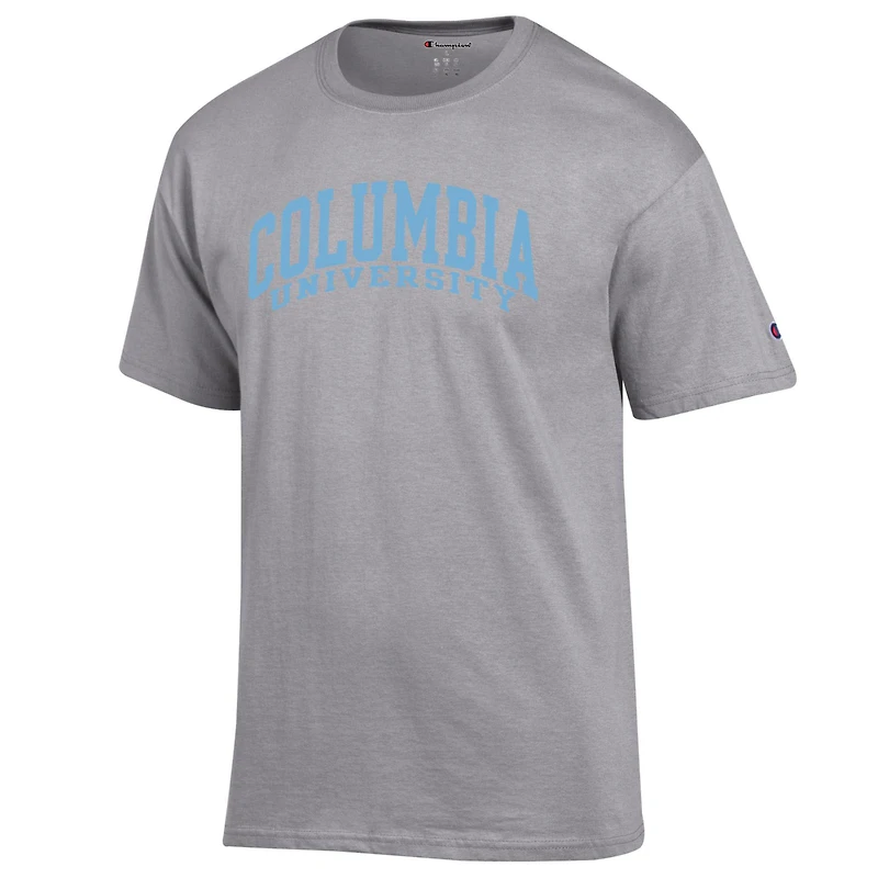 Men's Champion  Heather Gray Columbia University Basic Arch T-Shirt