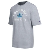 T-shirt d'équipe vieilli gris chiné de l'Université Columbia, modèle Champion pour hommes