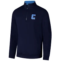 Men's Colosseum Navy Columbia University Tortugas Team Logo Quarter-Zip Jacket