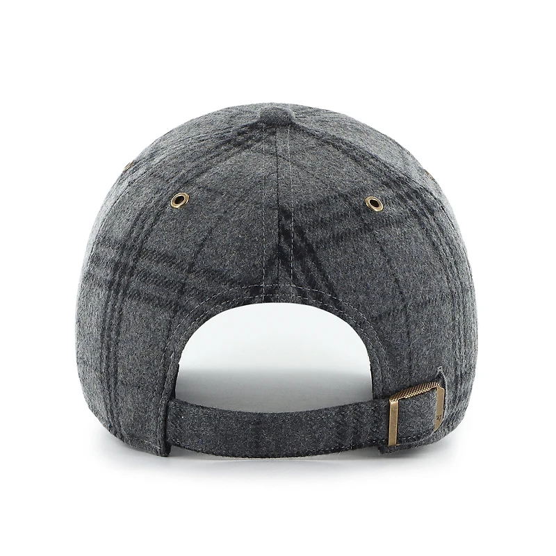 Unisex '47 Gray Columbia University Plaid Windowpane Clean Up Adjustable Hat