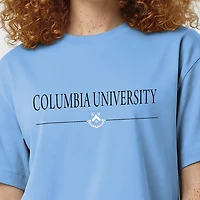 Women's Champion  Light Blue Columbia University Waist Length Wordmark T-Shirt