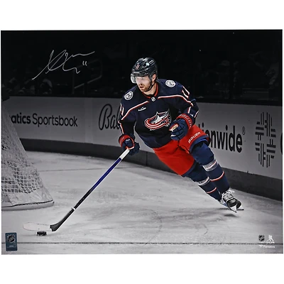 Photographie autographiée de 16" x 20" des débuts de Adam Fantilli des Blue Jackets de Columbus dans la LNH