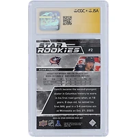 Adam Fantilli Columbus Blue Jackets autographié 2023-24 Upper Deck Star Rookies #2 CGC Fanatics a été témoin d'une carte de recrue authentifiée