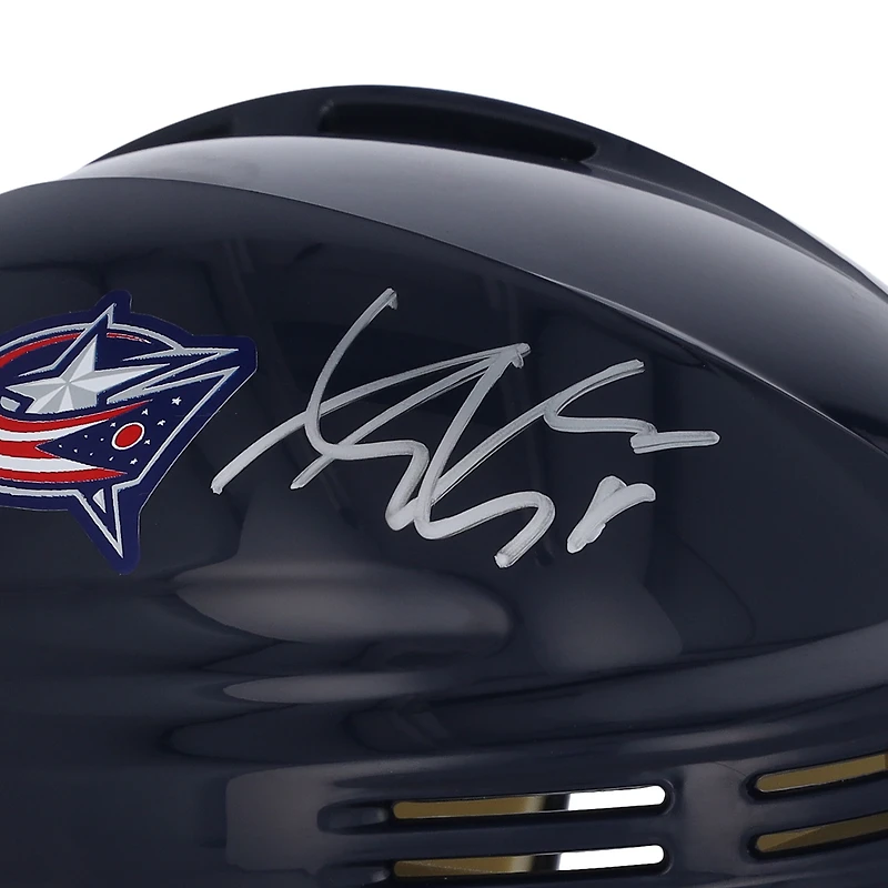 Casque miniature autographié par Adam Fantilli des Blue Jackets de Columbus