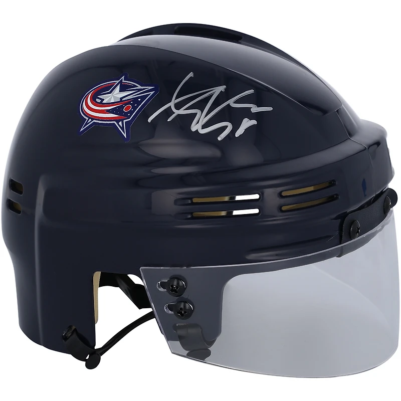 Casque miniature autographié par Adam Fantilli des Blue Jackets de Columbus