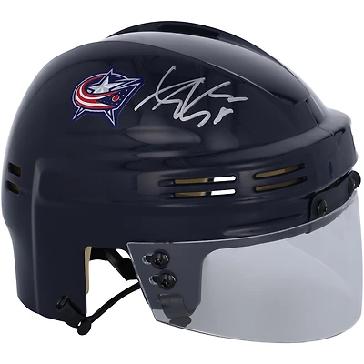 Casque miniature autographié par Adam Fantilli des Blue Jackets de Columbus