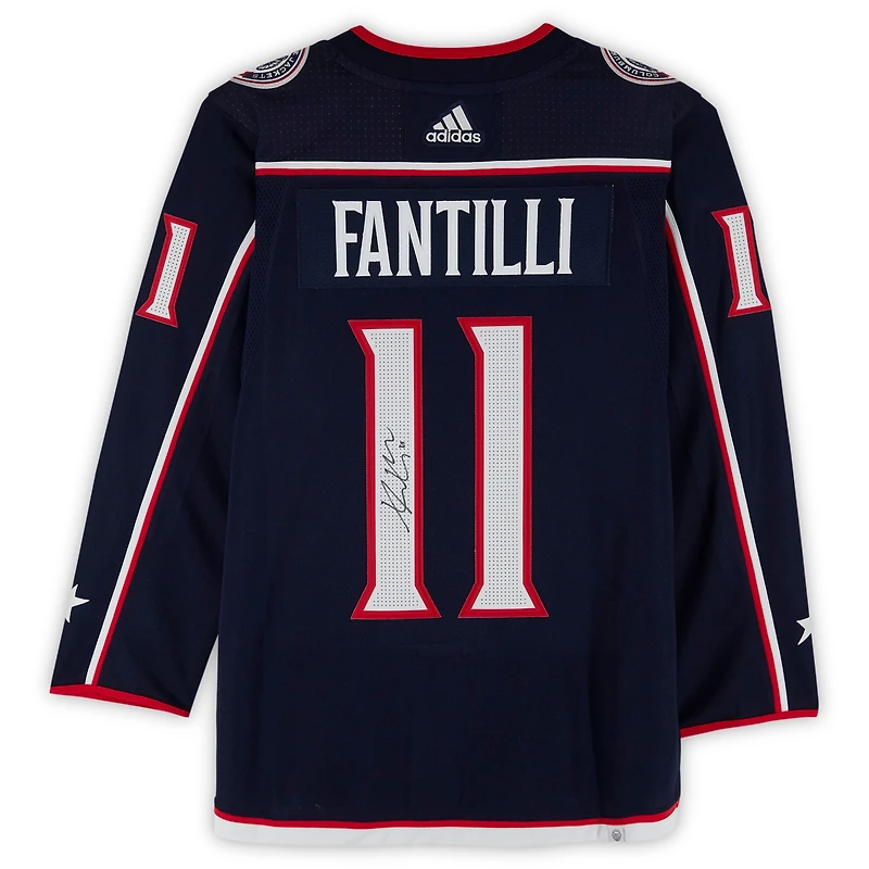 Adam Fantilli Columbus Blue Jackets Autographed Navy adidas Authentic Jersey