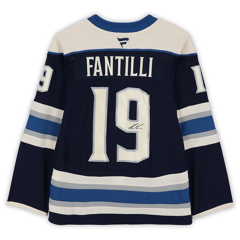 Maillot alternatif bleu marine autographié des Blue Jackets de Columbus (Fanatics Premium)