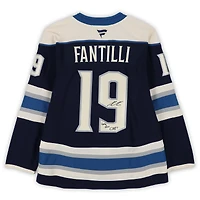 Adam Fantilli Columbus Blue Jackets Autographed Navy Alternate Fanatics Premium Jersey with "Lets Go CBJ!" Inscription