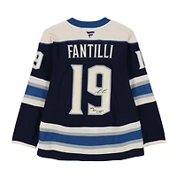 Adam Fantilli Columbus Blue Jackets Autographed Navy Alternate Fanatics Premium Jersey with "Lets Go CBJ!" Inscription