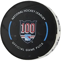 Adam Fantilli Columbus Blue Jackets Game-Used Goal Puck from March 2, 2026 vs. New York Rangers