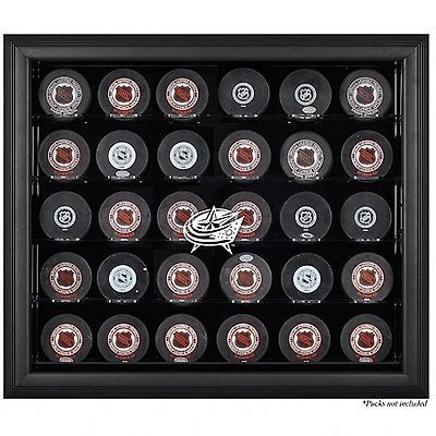 Columbus Blue Jackets 30-Puck Black Display Case