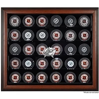 Columbus Blue Jackets 30-Puck Brown Display Case
