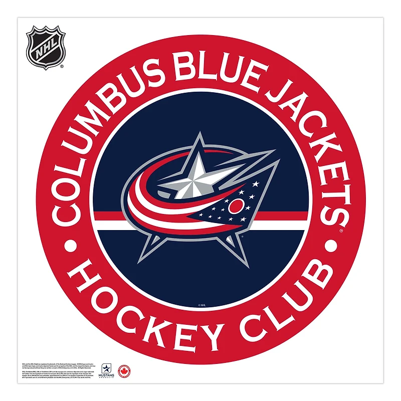 Columbus Blue Jackets - 36'' x 36'' Team Repositional Stripe Design Vinyl Wall Decal