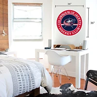 Columbus Blue Jackets - 36'' x 36'' Team Repositional Stripe Design Vinyl Wall Decal
