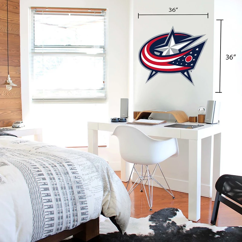 Columbus Blue Jackets - 36'' x 36'' Team Repositional Vinyl Sticker Mural