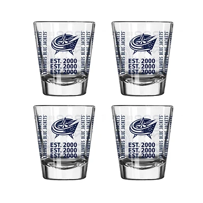 Columbus Blue Jackets 4-Pack 2oz. Shot Glass Set
