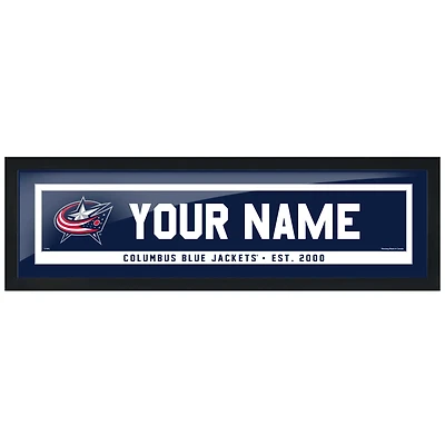 Cadre photo personnalisé des Blue Jackets de Columbus - 6'' x 22''