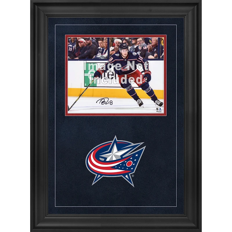 Cadre photo horizontal de luxe Columbus Blue Jackets 8'' x 10'' avec logo de l'équipe