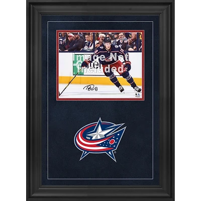 Cadre photo horizontal de luxe Columbus Blue Jackets 8'' x 10'' avec logo de l'équipe