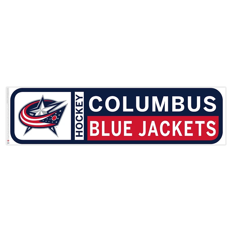 Blue Jackets de Columbus - 90'' x 23'' Sticker mural repositionnable avec logo d'équipe