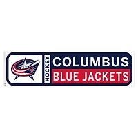 Blue Jackets de Columbus - 90'' x 23'' Sticker mural repositionnable avec logo d'équipe