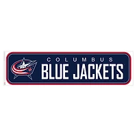 Blue Jackets de Columbus - Décalcomanie murale longue conception repositionnable de l'équipe 90'' x 23''